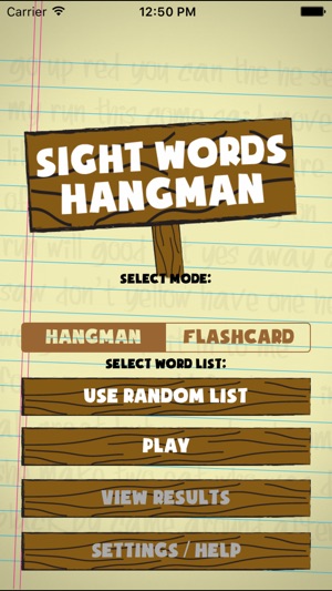 Sight Words Hangman