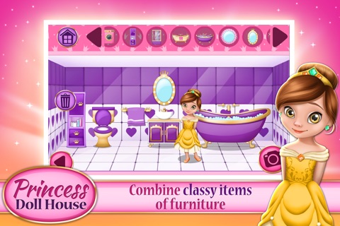 Princess Doll House Games: Design and Decorate Your Own Fantasy Castle for Kids and Girls screenshot 3