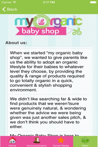 MyOrganicBabyShop screenshot 2