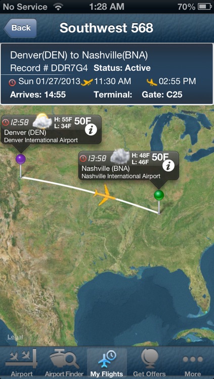 Denver Airport (DEN) Flight Tracker radar