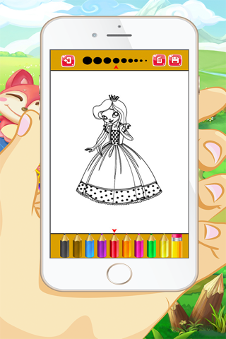 Princess Coloring Book - Educational Coloring Games Free For kids and Toddlers screenshot 3