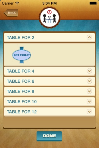 Got Table screenshot 4