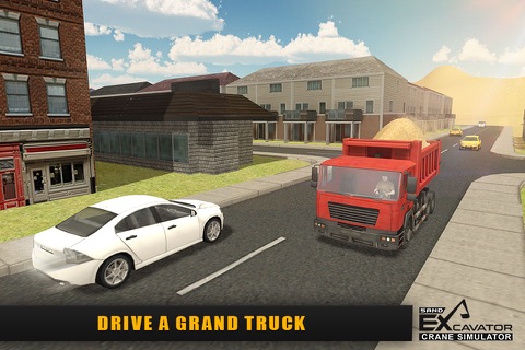 Sand Excavator Crane Simulator 3D - Be a Crane Operator & Drive loader Truck From Quarry To Construction Site screenshot 3