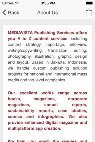 MEDIAVISTA Publishing Services screenshot 2