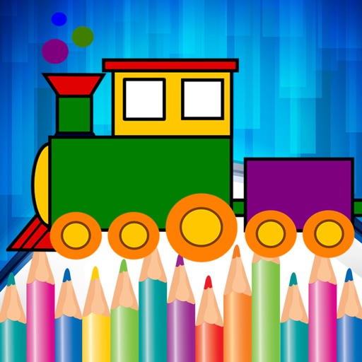 Trains Coloring Book for Kids Game iOS App