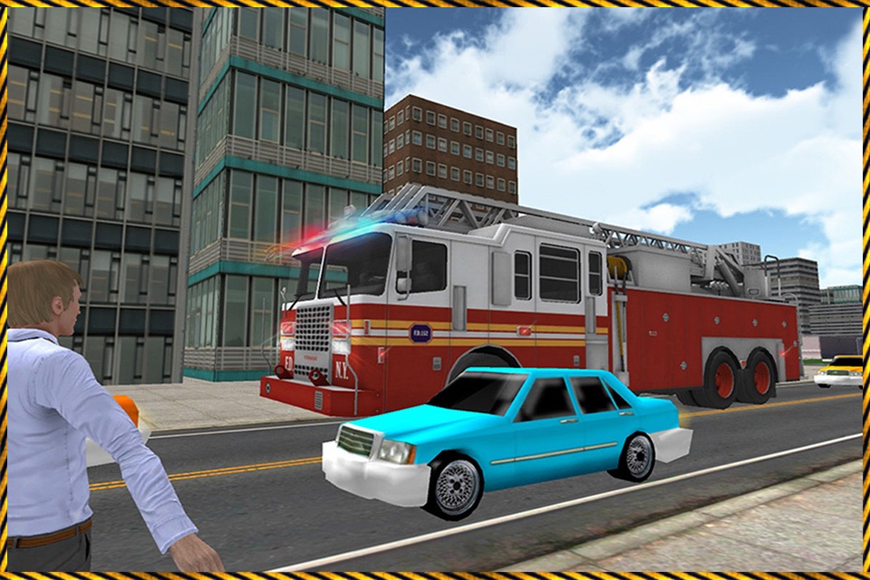 911 Helicopter Fire Rescue Truck Driver: 3D Game screenshot 3