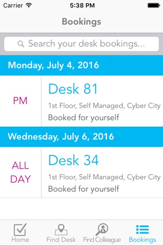 Condeco Desk Booking screenshot 2