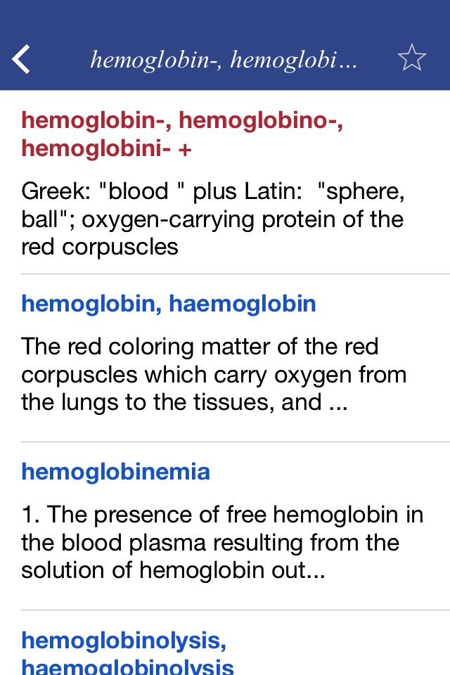 Medical roots, prefixes and suffixes screenshot 2