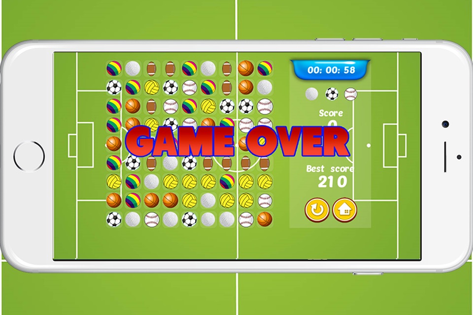 Sports Ball Line Match 5 In Squared Puzzle - The Classic Board Games screenshot 3