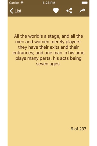 William Shakespeare Quote - The best quotes screenshot 3