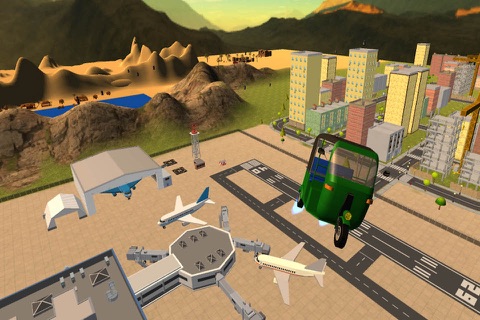 Flying Tuk Tuk Auto Rickshaw Simulator 3D screenshot 4