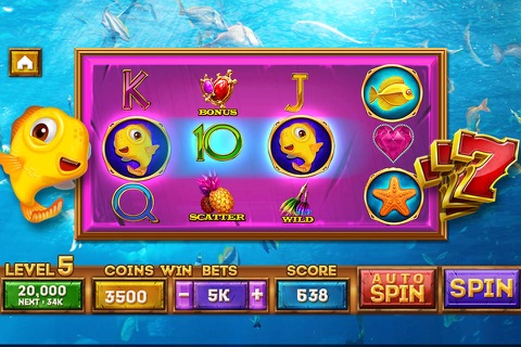 Yellow Fish Golden Slots - Play 777 Double Up Slot in Las Vegas Casino City screenshot 3