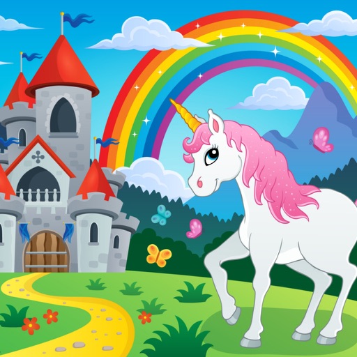 Girly Unicorn World! Pony Rainbow Adventure For Girls: Puzzle & Memo Game For Preschool Kids and Kindergarten Toddlers icon