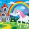 Girly Unicorn World! Pony Rainbow Adventure For Girls: Puzzle & Memo Game For Preschool Kids and Kindergarten Toddlers