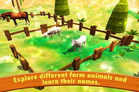 Village Farm Animals Kids Game : Chidren Loves Cat, Cow, Sheep, Horse & Chicken Games - Pro screenshot 2