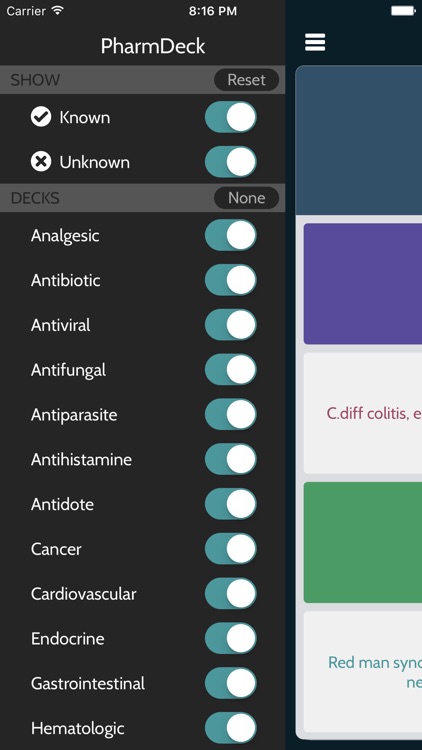 PharmDeck : Simple drug flash cards - class, mechanism, uses, side effects screenshot-3
