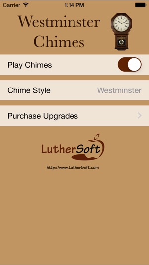 App to chime westminster clock instructions