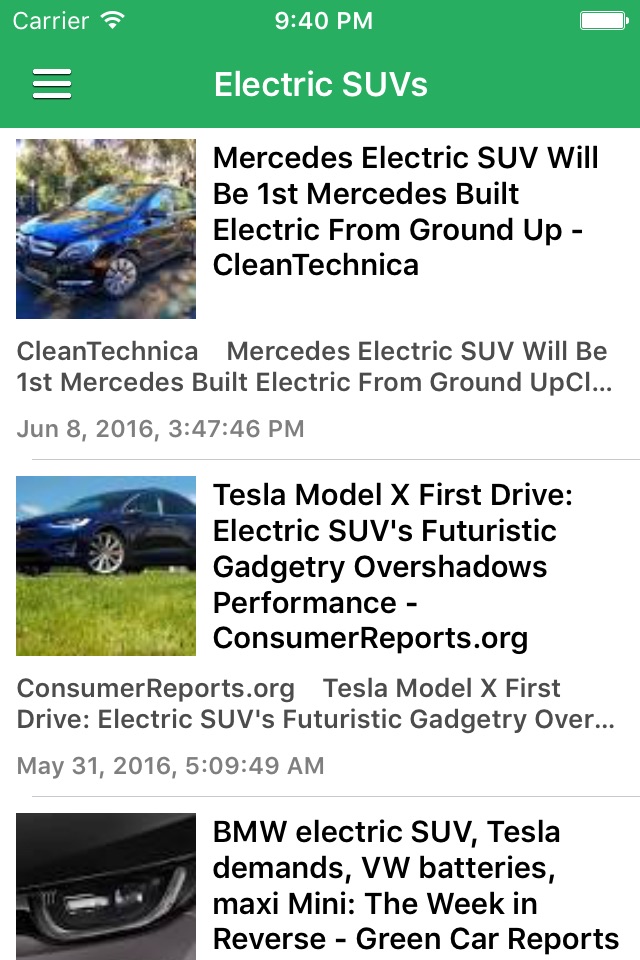 Electric Car News & Vehicles Rumors screenshot 3