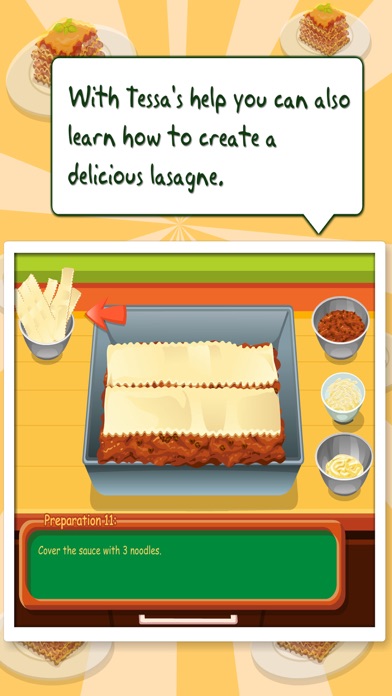 How to cancel & delete Tessa’s Cooking Lasagne– learn how to bake your Lasagne in this cooking game for kids from iphone & ipad 4