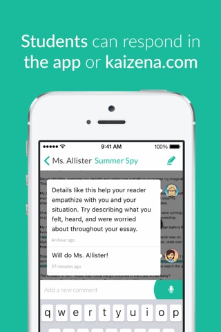 Kaizena: fast, personal feedback on student work screenshot 3