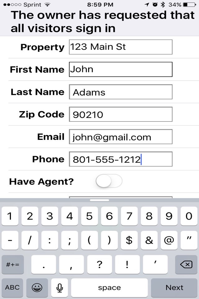 Open House Sign In Sheet screenshot 2