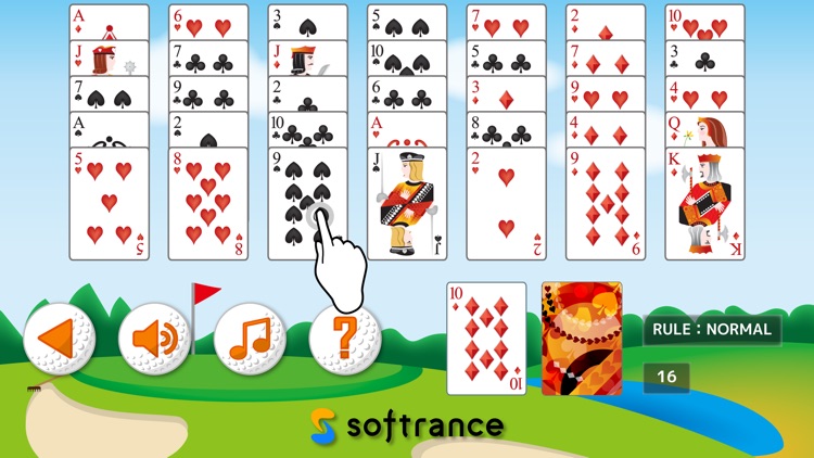 Golf Solitaire - Pick your set of rules and hop straight into the fun!