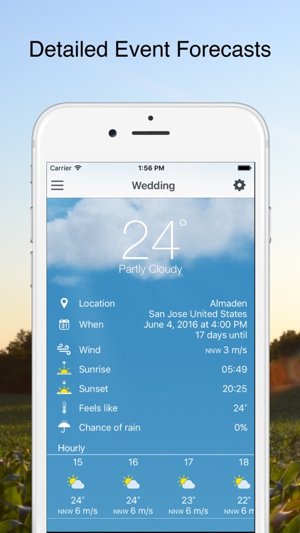 Weather Day - Long Range Forecast for Special Days, Events and Weddings