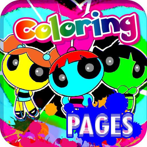 Colouring Pages for Kids Powerpuff Girls Version iOS App