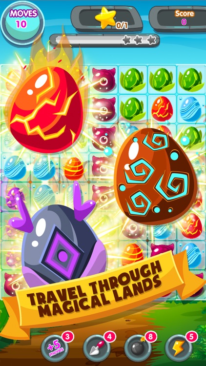 Monster Eggs Mania - The Adventure Free Match 3