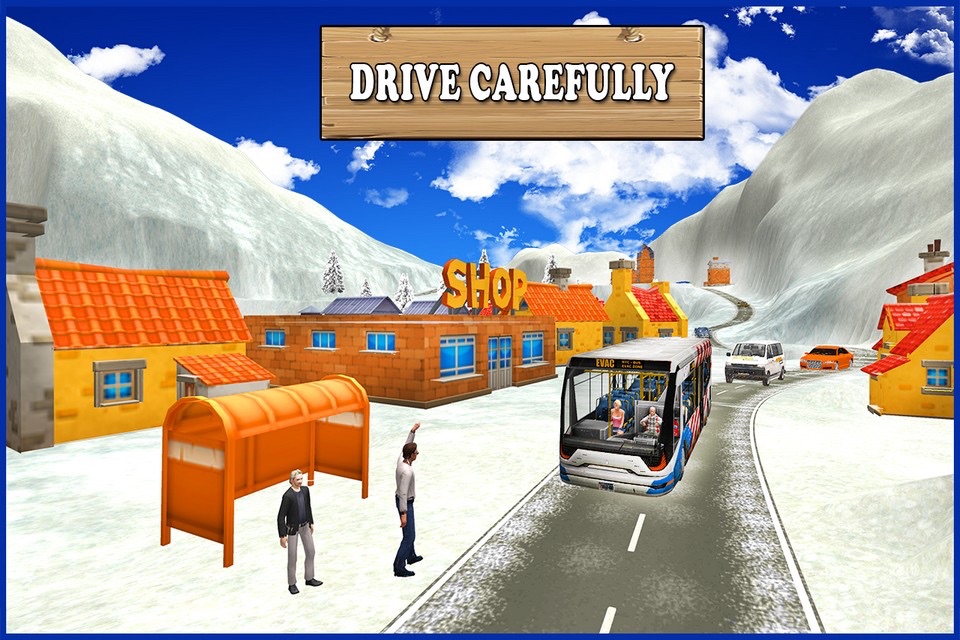 Extreme Snow Bus Driving - Bus Driver Simulator 3D screenshot 3
