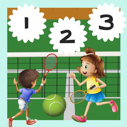 123 Count-ing with Tennis Play-ers! Great Kid-s Games Icon