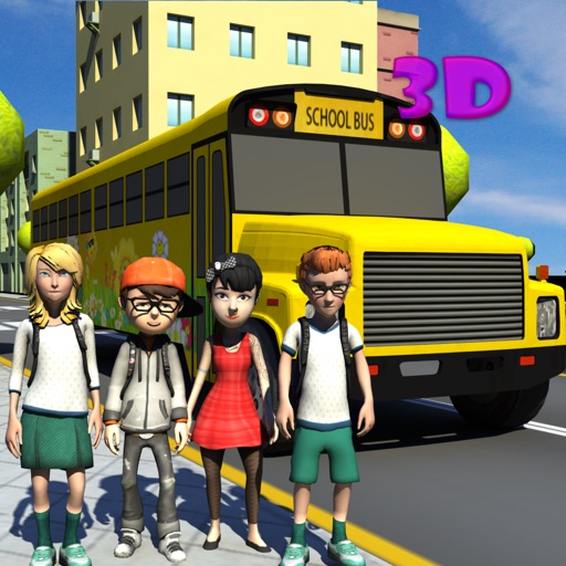 Kids School Bus Learning Driver 3d simulator Icon