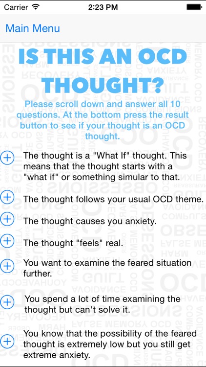 Health ( Contamination ) OCD Recovery Mobile screenshot-3