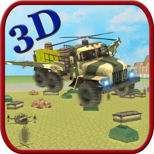 Army Helicopter Truck Flying Icon