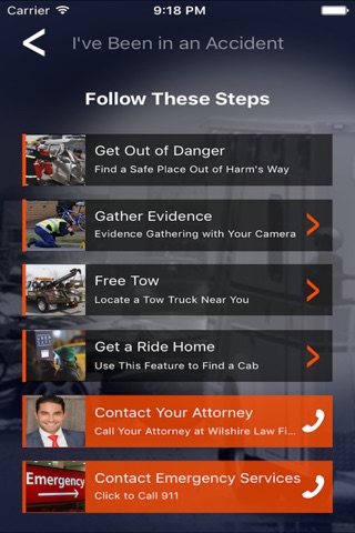 The Accident App from Wilshire Law Firm screenshot 2