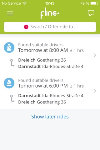 flinc - Mitfahrgelegenheit screenshot 4