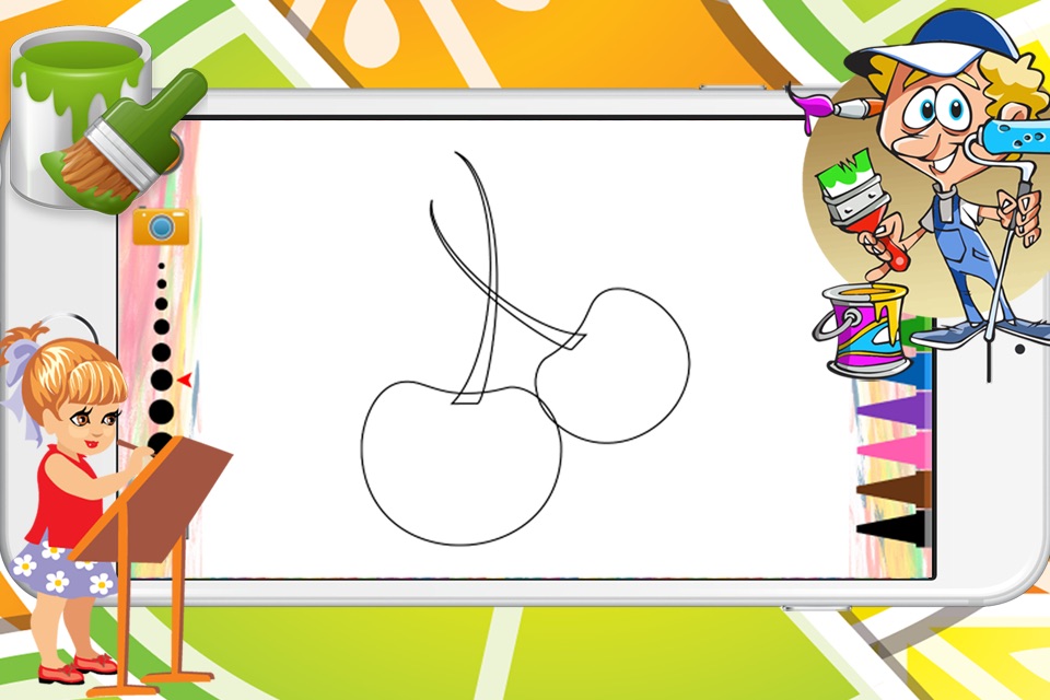 Chase of fruitpop farm coloring book for babies screenshot 3