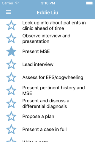Psych Student Clinical Checklist screenshot 2