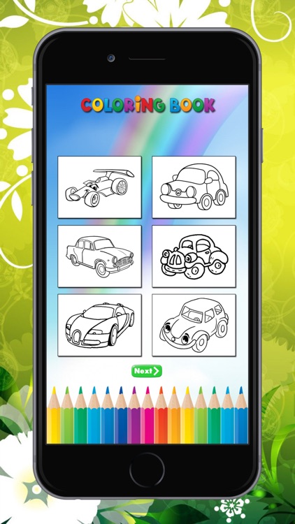 The Car Coloring Book : Educational Learning Games For Kids & Toddler