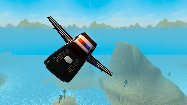 Flying Police Car Driving Simulator Free: Criminal Craft Chase screenshot-3