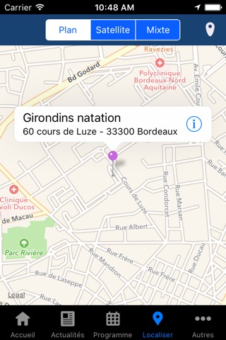Girondins natation screenshot 4