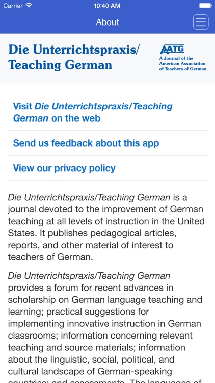Die Unterrichtspraxis/Teaching German