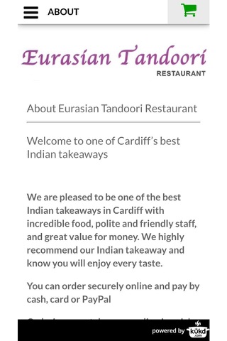 Eurasian Tandoori Restaurant Indian Takeaway screenshot 4