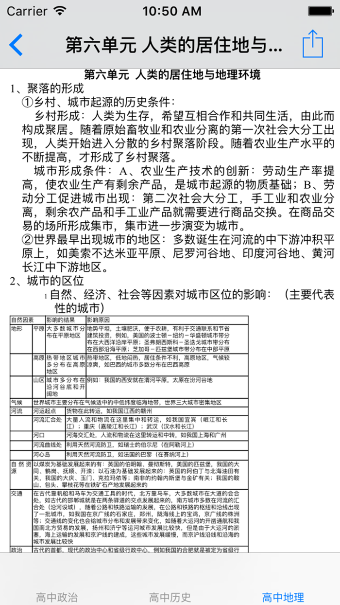 高考文科综合知识点总结-政治历史地理