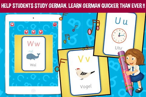 German Alphabets Flash Cards - Learn German for Kids screenshot 4