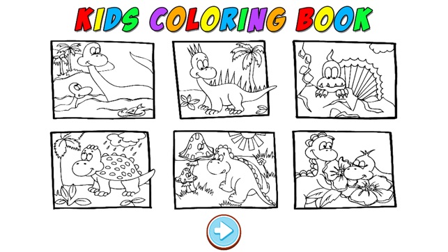 Free Kids Coloring Book - Paint Cute Dinosaurs(圖2)-速報App