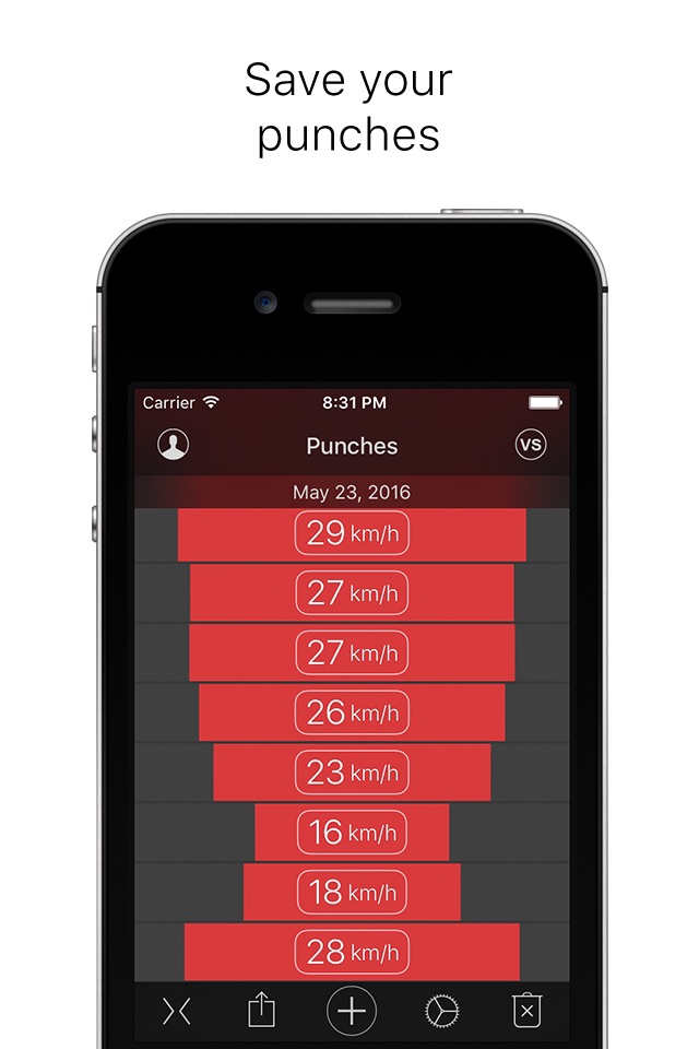 Punches - measuring power and speed screenshot 4