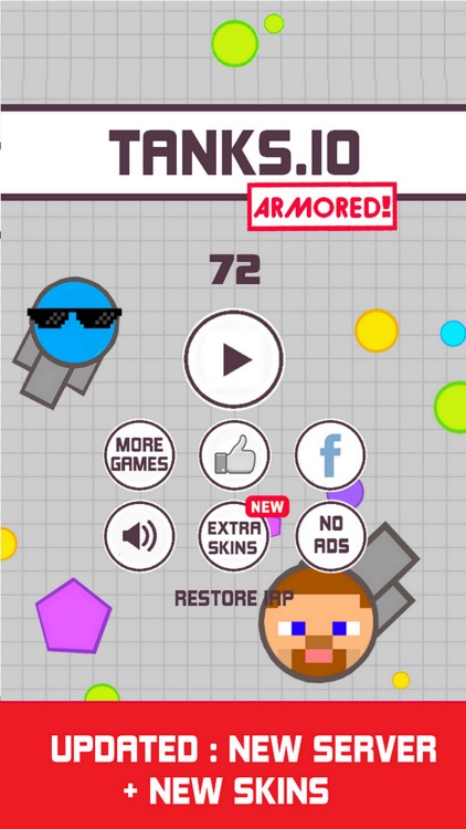 Tanks.io Armored - Official Mobile with Skins - the online multiplayer game