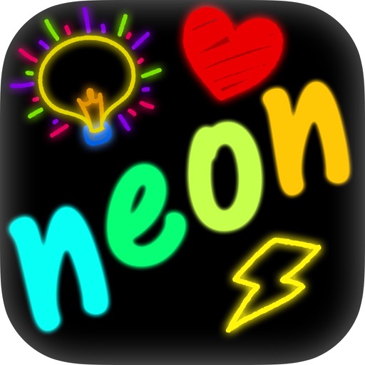 Neon draw – laser drawings with bright colors Icon