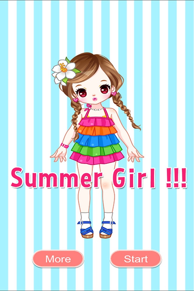 Sweet Summer Girl - Beach Dress Up,Anime Kids Game screenshot 3